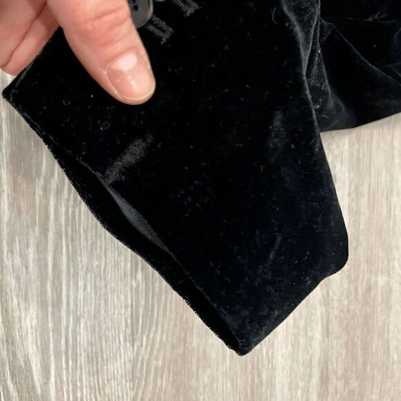 Zara Womens Coat Jacket Collared Double Breasted Vevlet Black Size 2X-Large - Picture 2 of 11